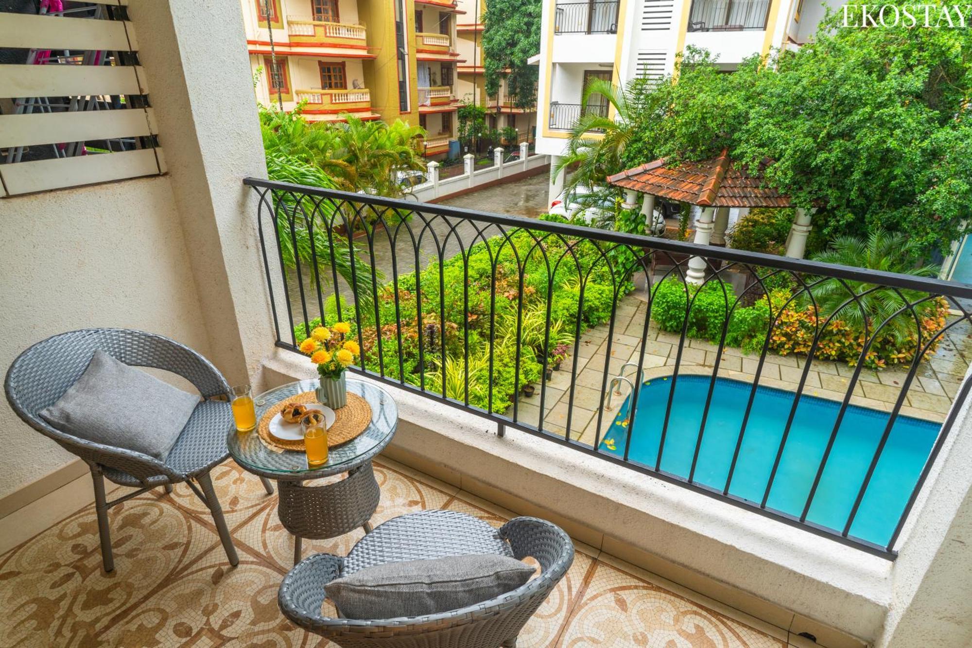 Ekostay - Belvedere Apartment Candolim Bagian luar foto