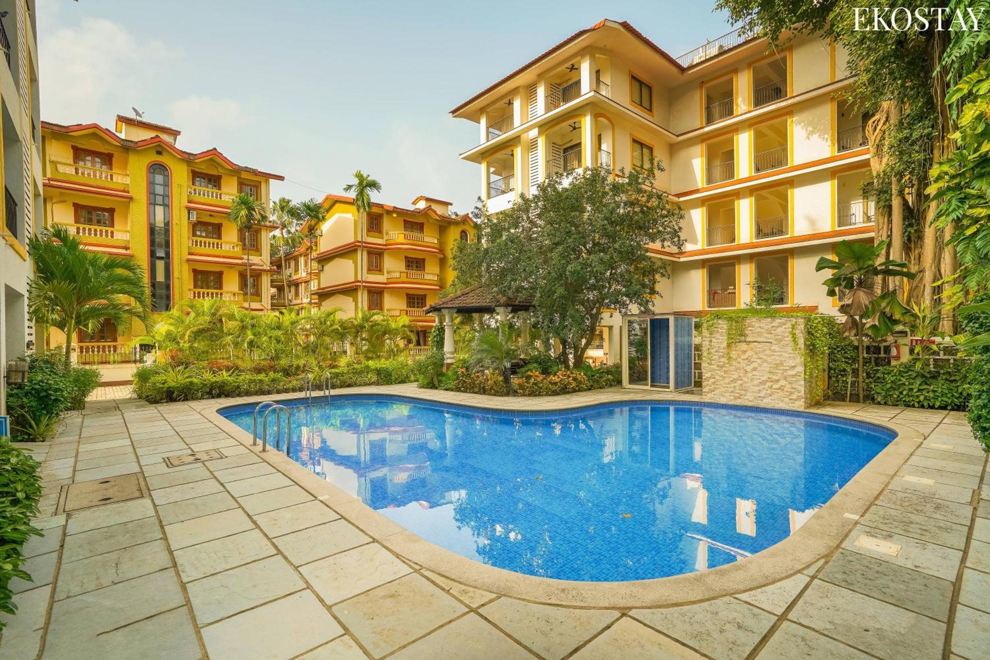 Ekostay - Belvedere Apartment Candolim Bagian luar foto
